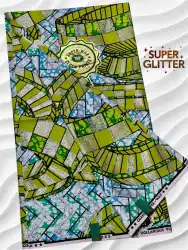 Shine Like Royalty: Original Super Glitter Grand Super Wax – Elite Atamfa Turmi for Stunning Dashiki & High-Fashion African Outfits