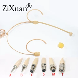 Headband Head Wearing Unidirectional Microphone for Shure Sennheiser AKG MiPro Audio Technica 4Pin 3Pin TA4F 3.5mm Lock