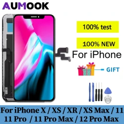 NEW OLED Screen For iPhone X XR XS MAX 11 12 PRO MAX LCD Display Touch Screen Digitizer Assembly Support 3D Touch True
