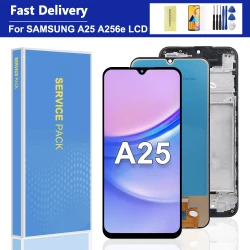 6.5" Tested For Samsung A25 A256B/DS LCD Display Touch Screen Digitizer Assembly Replacement For Samsung A256B A256E A256U LCD