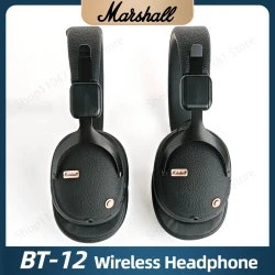 MARSHALL BT12 Wireless Headphones, Active Noise Cancellation, Hi-Fi Audio, Comfort Fit, waterproof Bluetooth Retro Music Headset