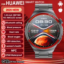 2025 For HUAWEI New High-Precision Laser Detection Smart Watch Men HRV Blood pressure Heart Rate NFC HD call Health Sports Watch