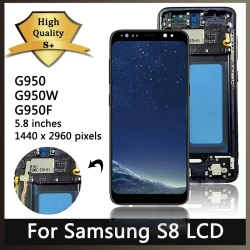 New TFT S8 Screen For Samsung  S8 G950F G950FD G9500 G950U Lcd Display with Frame Touch Screen Digitizer Replacement