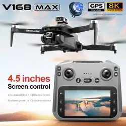 V168 MAX GPS Drone Professional 8K Camera Aerial FPV Brushless Avoiding Obstacle with Large Screen Remote Control Folding Drones