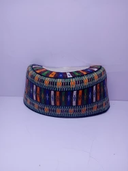 Original Handwoven Hausa Fulani Zawa Cap – Bangol Kindei Bama Style | Men’s Knitted Maiduguri Cap Sizeof 24 