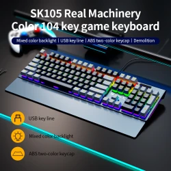 Hot Sale SOREX 104 Key Wired Mechanical Keyboard RGB Anti-Ghosting Red Switch for PC Gaming