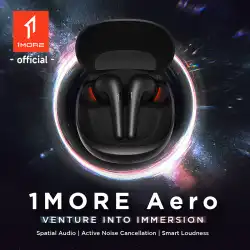 1MORE Aero Ear buds Noise Cancellation Bluetooth 5.2 flash-sale  Clear Calls 28h Playtime  Wireless Charging headset  electronic