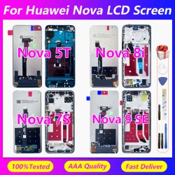 For Huawei Nova 5T screen assembly with frame nova 8i 7 SE 9SE screen display, LCD screen, inner and outer screens
