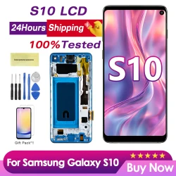 TFT Quality LCD For Samsung Galaxy S10 Touch Screen SM-G973F SM-G973U LCD Display Digitizer Assembly Replacement For Samsung S10