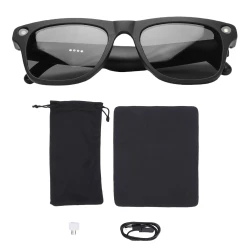 Smart Glasses 4K Camera with Flash Dual Speakers Bluetooth 5.4 Glasses AI Sound Assistant Visual Dialogue Real Time Translation