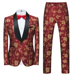 2025 High quality British style men (suit + trousers) Fashion business evening dress groom suit male dress two-piece set