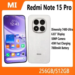 Original Redmi Note 15 Pro Dimensity 7400-Ultra 6.83" 1.5K Display 50MP+20MP Camera 45W 7000mAh Battery China Version