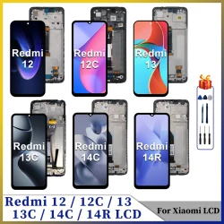 AAA+ IPS For Xiaomi Redmi 12C 22120RN86G 12 LCD 14R 14C Display Touch Screen Digitizer Replace For Redmi 13C LCD 13 Display