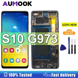 Display For Samsung Galaxy S10 G973F LCD Display Touch Screen Digitizer Assembly For Samsung S10+ G975F LCD Screen Replacement