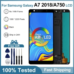 Super AMOLED  For Samsung Galaxy A750 LCD Display Touch Screen  Replace For Galaxy A7 (2018) SM-A750F A750FN A750GP LCD Parts