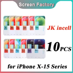 10 Pcs JK Incell LCD Display for iPhone X XS XR 11 12 13 14 Pro 15 Plus Digitizer Assembly Touch Screen Replacement Support IC