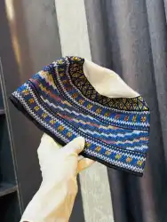 Ethnic Patterned Neck Warmer with Fleece Lining