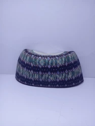 Original Handwoven Hausa Fulani Zawa Cap – Bangol Kindei Bama Style | Men’s Knitted Maiduguri Cap Sizeof 23 