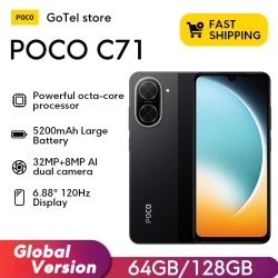 Xiaomi POCO C71 4GB RAM 128GB ROM 6.88" 32MP 5200 mAh Battery Global version 15W Smartphone
