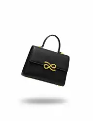 House of Littlebunny Black Infinity Logo Handbag