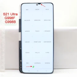 With defects Super AMOLED For Samsung Galaxy S21 Ultra 5G Lcd Display Digital Touch Screen For G998F G998B Display 100% testing