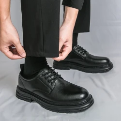 Spring New Male Comfortable Oxfords Footwear Men Business Shoes New Arrival Men's Casual Shoes Lace-Up Men Leather Walking Shoes