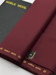 Noble Wool Men's Fabric - Premium Burgundy & Charcoal