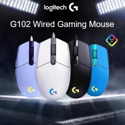 Logitech G102 Gaming Mouse, 8000 DPI, 1ms Report Rate, 6 Programmable Buttons, RGB Lighting, for eSports FPS MOBA, PC Gamer