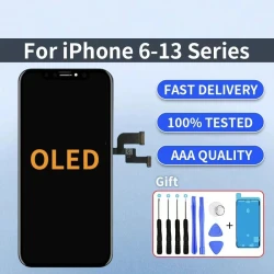 OLED Display For iPhone X XS 11 12 Pro Max TFT Screen Replacement For iphone 6 7 8 X 11 12 13 LCD Display，3D Touch True Tone