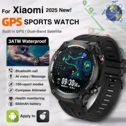 2025 New For Xiaomi GPS Sports Smart Watch Men Waterproof Fitness Trackr Bluetooth call 650Mah Battery Smartwatch Woman Bracelet