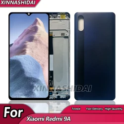 AAA+ TFT LCD For Redmi 9A/9C Display Touch Screen Digitizer Assembly Parts For Xiaomi Redmi 9C/9A With Frame and Battery Cover