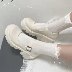 White Mary Jane Lolita Shoes Japanese Students JK Female High Heel Uniform College Girl Shoes Platform Shoe Ladies Vintage Pumps