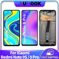 6.67" LCD Display For Xiaomi Redmi Note 9S Note 9 Pro Touch Screen Digitizer Assembly M2003J6A1G M2003J6B2G Replacement Parts