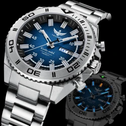 Yelang V1035 44mm Men Diving Watch Human Kinetic Energy Watch Brand Watch 100m Waterproof Watch luminous Japan PX83 Sapphire