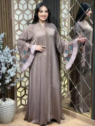 Sophisticated Botanical Embroidered Islamic Wear