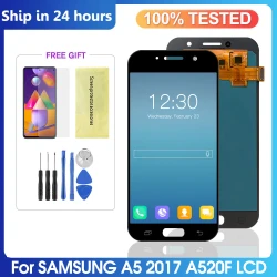 OLED For Samsung Galaxy A5 (2017) LCD Display For A520 A520F A520K A520L A520S Touch Screen Digitizer Replacement Parts