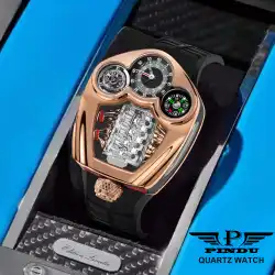 PINDU Design NEW Engine Series Quartz Watch Men TOP-luxurious Stainless steel Compass Waterproof Swiss quartz 762 movement watch