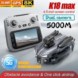 K18 Max Mini Drone 8K Professional FPV GPS Dron With 8K Camera RC Quadcopter Brushless Obstacle Avoidance Aerial Photography Toy