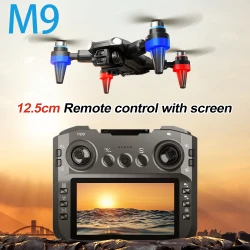 M9 Brushless Screen-Controlled Light Flow Obstacle-Avoidance Aerial Photography Drone, ESC Dual Cameras, 360-Degree Flips, WiFi