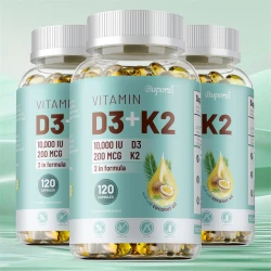VITAMIN D3&K2 - Nerve, Muscle, Heart, Bone and Dental Health, Immune System Health