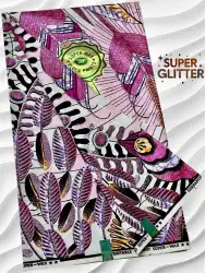 Shine Like Royalty: Original Super Glitter Grand Super Wax – Elite Atamfa Turmi for Stunning Dashiki & High-Fashion African Outfits