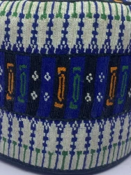 Blue Rawaram Cap - Vibrant Hausa Fashion