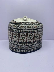 Betra White – Hausa/Fulani Cap, Kufi, Handwoven Cap, Zawa