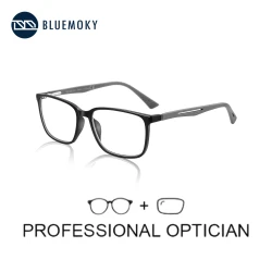 BLUEMOKY Rectangle Prescription Eyeglasses For Men Women Fashion Glasses Myopia Hyperopia Progressive Anti-Blue Light Eyewear