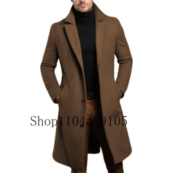 Men's Winter Jacket Long Coat Men Casual Business Cardigan for Men Coat Customization Evening Party Business Activities Latest