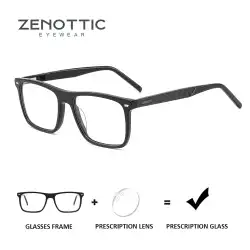 ZENOTTIC Handmade Acetate Square Prescription Glasses For Men Modish Progressive/Photochromic Optical Eyeglasses