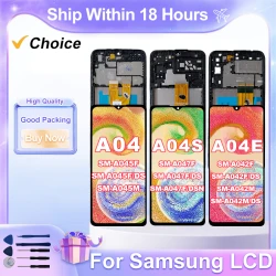 6.5" For Samsung Galaxy A04 LCD A045 A045F Display A04S Touch Screen A047 A047F For Samsung A04E LCD A042 A042F  Digitiz Replace