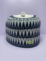 Cyan Triangle Rawaram - Geometric Hausa Cap