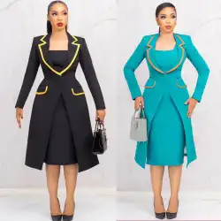 2 Piece Sets African Dresses for Women Autumn Fashion Dashiki Midi Dress Africa Clothes Dashiki Ankara Dresses Outfits