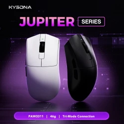 KYSONA Jupiter SE Wireless Gaming Mouse Bluetooth Mice PAW3311 Sensor 24000DPI Lightweight 46g For Big Hands PC Laptop Gamer